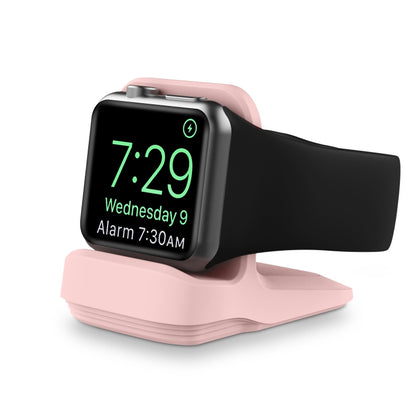 Silicone Charging Holder for Apple Watch(Pink) - Charger / Holder by buy2fix | Online Shopping UK | buy2fix