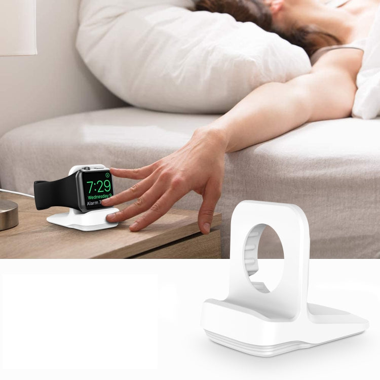 Silicone Charging Holder for Apple Watch(White) - Charger / Holder by buy2fix | Online Shopping UK | buy2fix