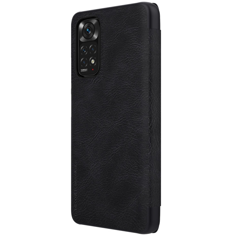 For Xiaomi Redmi Note 11S NILLKIN QIN Series Crazy Horse Texture Leather Case(Black) - Xiaomi Cases by NILLKIN | Online Shopping UK | buy2fix