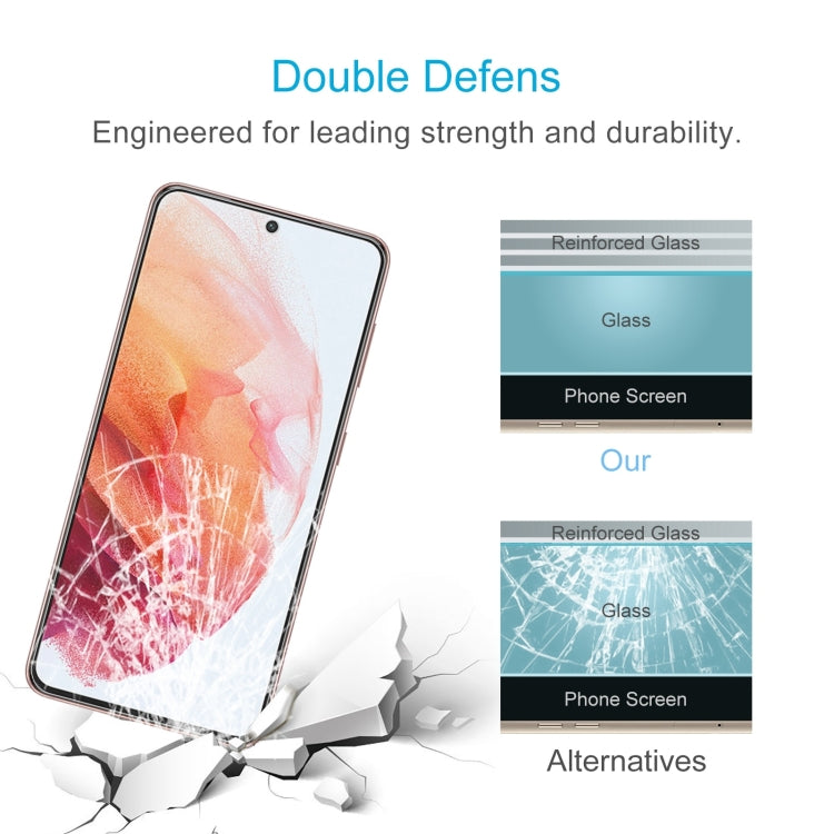 50 PCS 0.18mm 9H 2.5D Tempered Glass Fingerprint Unlock Film For Samsung Galaxy S21 5G - Galaxy S21 5G Cases by buy2fix | Online Shopping UK | buy2fix