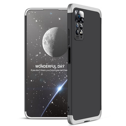 For Xiaomi Redmi Note 11 Pro 4G / 5G Global GKK Three Stage Splicing Full Coverage PC Case(Black Silver) - Redmi Note 11 Pro Case by GKK | Online Shopping UK | buy2fix