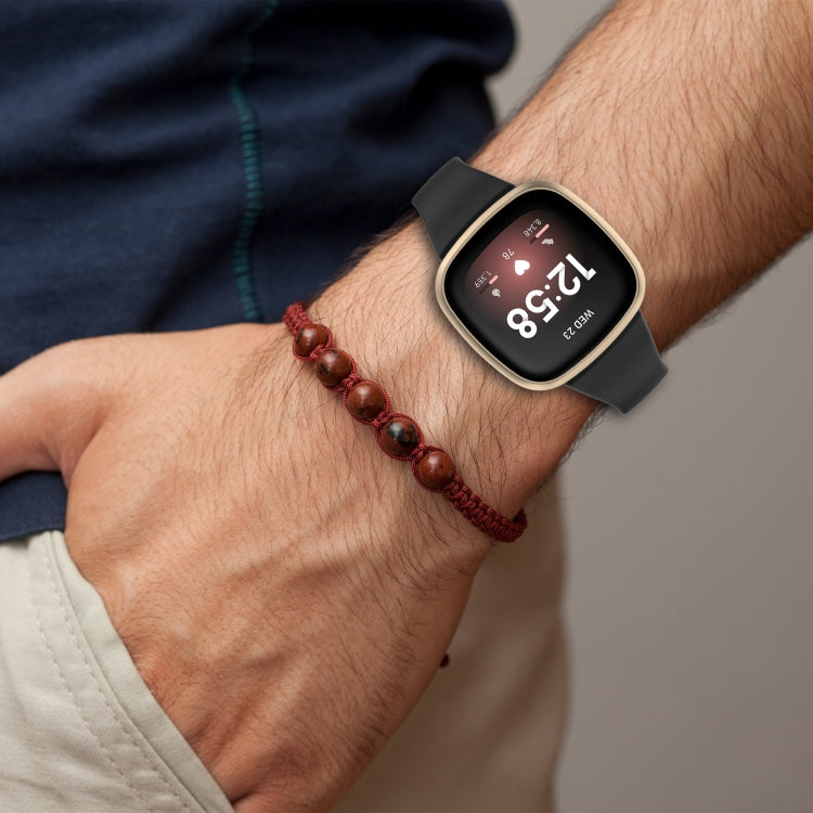 For Fitbit Versa 4 / Versa 3 / Sense Universal TPU Watch Band, Size:L(Rock Grey) - Smart Wear by buy2fix | Online Shopping UK | buy2fix