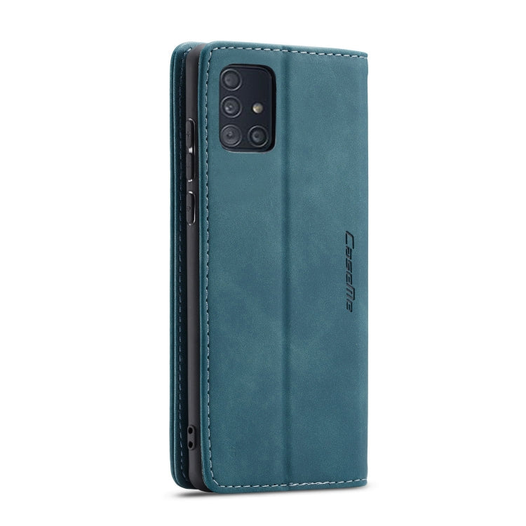 For Galaxy A71 CaseMe Multifunctional Horizontal Flip Leather Case, with Card Slot & Holder & Wallet(Blue) - Galaxy Phone Cases by CaseMe | Online Shopping UK | buy2fix