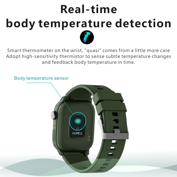 Q25 1.7 inch TFT HD Screen Smart Watch, Support Bluetooth Calling/Blood Pressure Monitoring(Black) - Smart Wear by buy2fix | Online Shopping UK | buy2fix