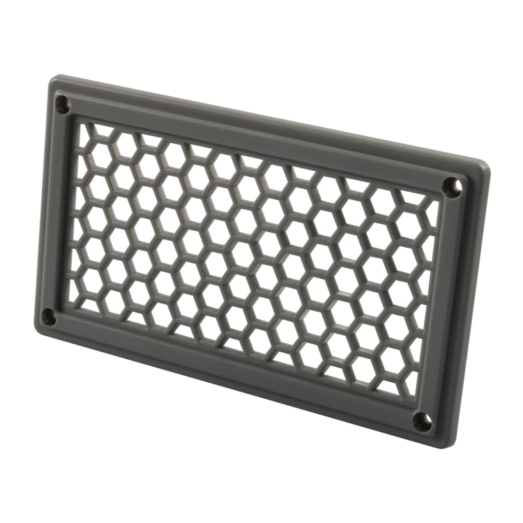 A6790 198x114mm Grey Rectangle Louvered Ventilation Plastic Venting Panel Cover - In Car by buy2fix | Online Shopping UK | buy2fix