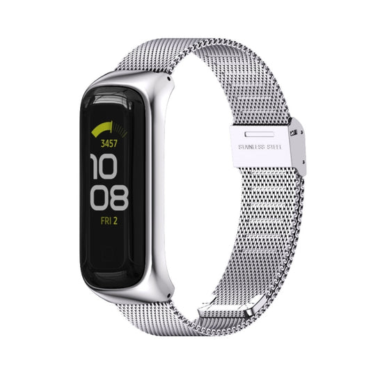 For Samsung Galaxy Fit 2 MIJOBS Milan Buckle Stainless Steel Watch Band(Silver) - Watch Bands by MIJOBS | Online Shopping UK | buy2fix