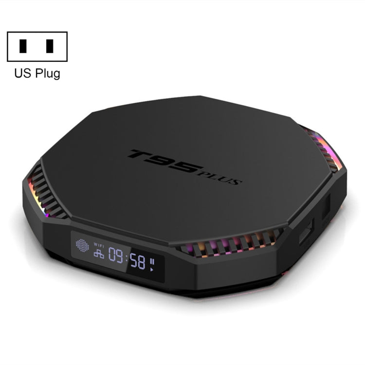 T95 Plus RK3566 Dual Wifi Bluetooth Smart TV Set Top Box, 8GB+128GB(US Plug) - Consumer Electronics by buy2fix | Online Shopping UK | buy2fix
