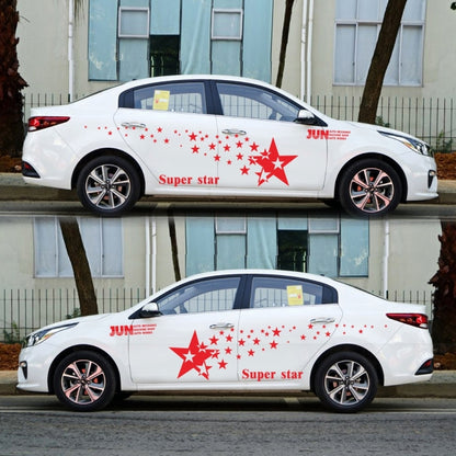 2 PCS/Set D-207 Star Pattern Car Modified Decorative Sticker(Red) - In Car by buy2fix | Online Shopping UK | buy2fix