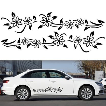 2 PCS/Set D-378 Flower Totem Pattern Car Modified Decorative Sticker(White) - In Car by buy2fix | Online Shopping UK | buy2fix
