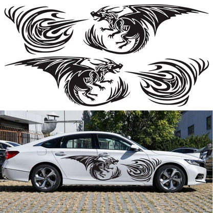 2 PCS/Set D-498 Pterosaur Spitfire Pattern Car Modified Decorative Sticker(White) - In Car by buy2fix | Online Shopping UK | buy2fix