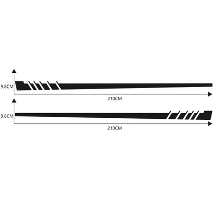 2 PCS/Set D-854 Stripe Pattern Car Modified Decorative Sticker(Black) - In Car by buy2fix | Online Shopping UK | buy2fix