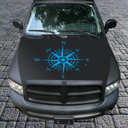 D-863 Compass Pattern Car Modified Decorative Sticker(Blue) - In Car by buy2fix | Online Shopping UK | buy2fix