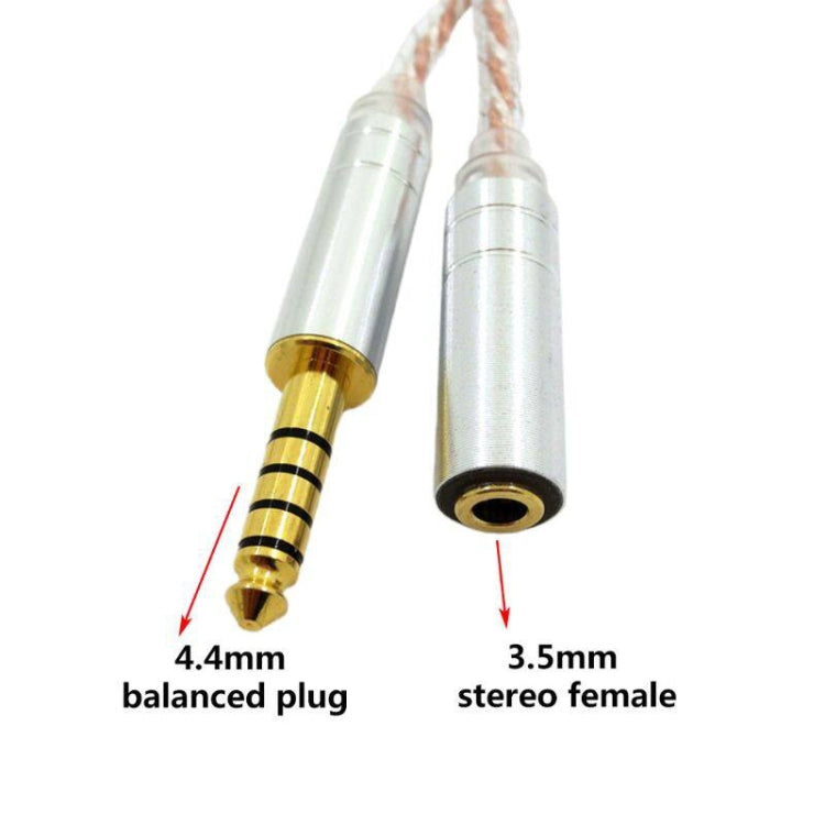 ZS0156 Balanced Inter-conversion Audio Cable(4.4 Balance Male to 3.5 Stereo Female) - Headset Accessories by buy2fix | Online Shopping UK | buy2fix