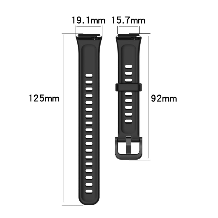 For Huawei Band 7 Silicone Watch Band(Black) - Watch Bands by buy2fix | Online Shopping UK | buy2fix