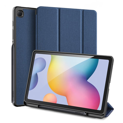 For Galaxy Tab S6 Lite 10.4 inch / S6 Lite 2024 DUX DUCIS Domo Series Horizontal Flip Magnetic PU Leather Case with Three-folding Holder & Pen Slot & Sleep / Wake-up Function(Blue) - Tab S6 Lite P610 / P615 by DUX DUCIS | Online Shopping UK | buy2fix