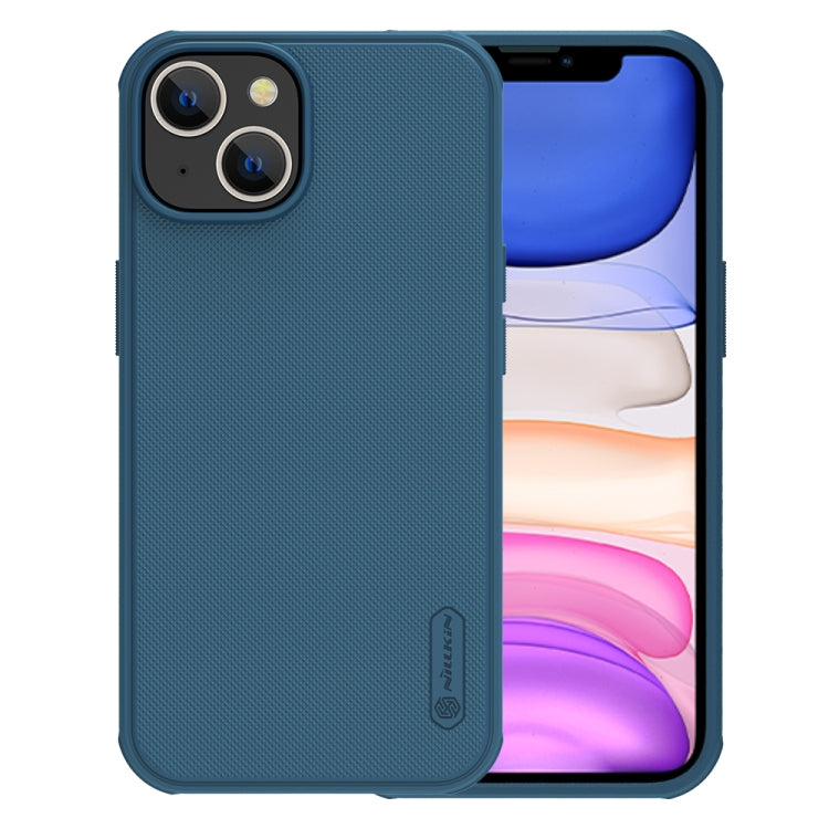 For iPhone 14 Plus NILLKIN Frosted Shield Pro PC + TPU Phone Case (Blue) - iPhone 14 Plus Cases by NILLKIN | Online Shopping UK | buy2fix