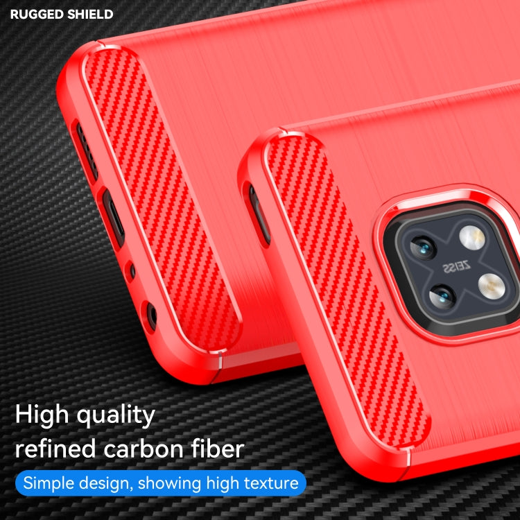 For Nokia XR20 Brushed Texture Carbon Fiber TPU Phone Case(Red) - Nokia Cases by buy2fix | Online Shopping UK | buy2fix