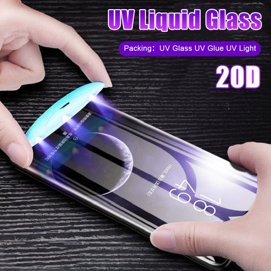 For Galaxy S20 UV Liquid Curved Full Glue Full Screen Tempered Glass Film - Samsung Accessories by buy2fix | Online Shopping UK | buy2fix