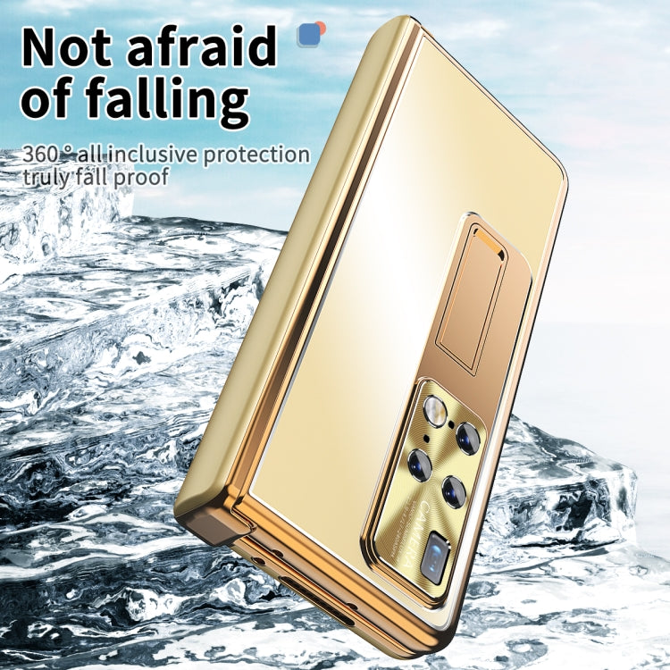 For Huawei Mate X2 Aluminum Alloy Double Hinge Shockproof Phone Protective Case(Champagne Gold) - Huawei Cases by buy2fix | Online Shopping UK | buy2fix