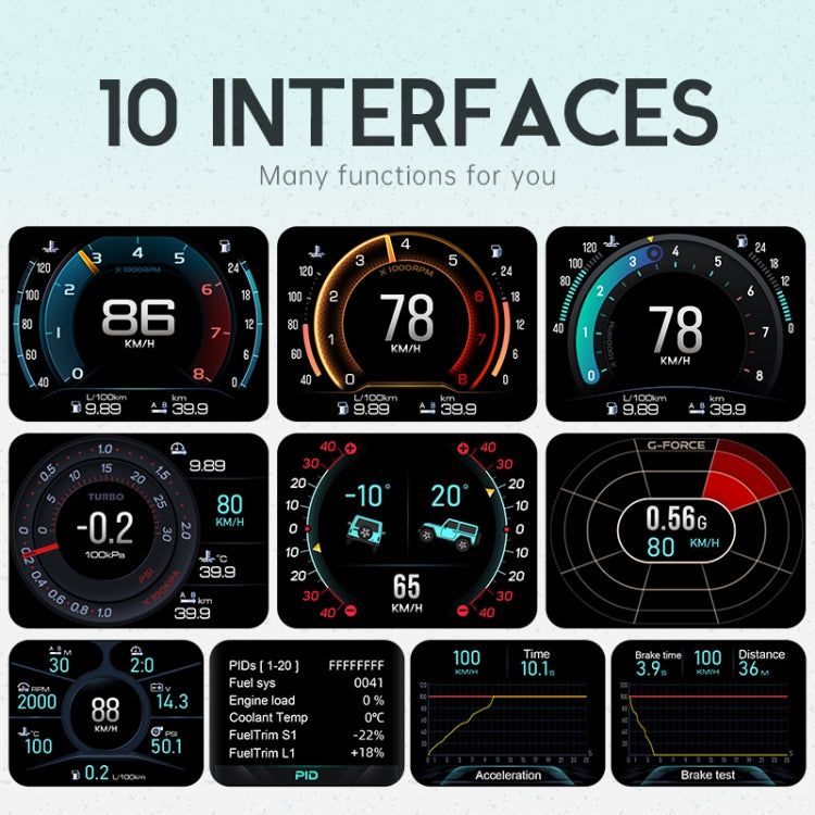 A450 O Car 2.8 inch OBDII Head-Up Display System - In Car by buy2fix | Online Shopping UK | buy2fix