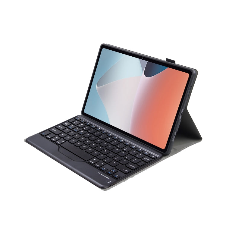 OP12-B Lambskin Texture Ultra-thin Bluetooth Keyboard Leather Case For OPPO Pad Air 10.4 inch(Black) - Others Keyboard by buy2fix | Online Shopping UK | buy2fix