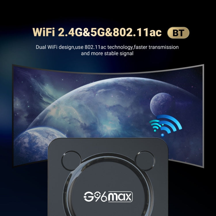 G96max Smart 4K HD Android 11.0 TV Box, Amlogic S905W2 Quad Core ARM Cortex A35, Support Dual Band WiFi, HDMI, RJ45, Capacity:2GB+16GB(US Plug) - Amlogic S905 by buy2fix | Online Shopping UK | buy2fix