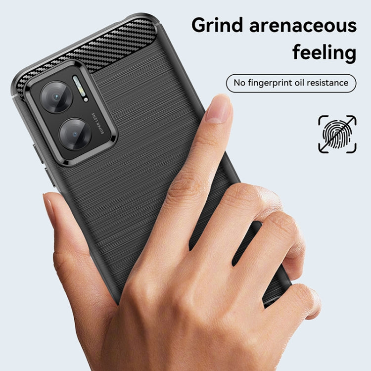 For Xiaomi Redmi 10 Prime+ 5G Brushed Texture Carbon Fiber TPU Case(Black) - Xiaomi Accessories by buy2fix | Online Shopping UK | buy2fix