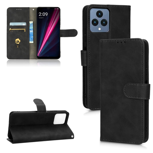 For T-Mobile Revvl 6 5G Skin Feel Magnetic Flip Leather Phone Case(Black) - More Brand by buy2fix | Online Shopping UK | buy2fix