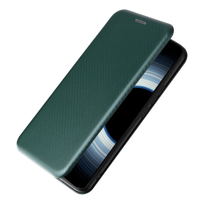 For Xiaomi 12T / 12T Pro / Redmi K50 Ultra Carbon Fiber Texture Flip Leather Phone Case(Green) - Xiaomi Cases by buy2fix | Online Shopping UK | buy2fix