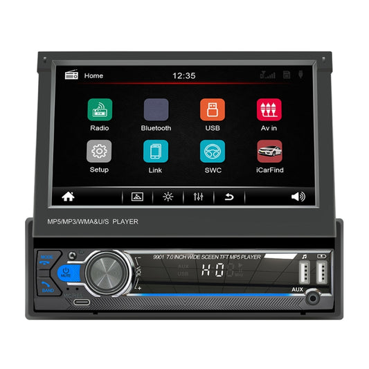 9901 7 inch Car  Retractable MP5 Player Supports FM & Mobile Phone Internet - In Car by buy2fix | Online Shopping UK | buy2fix