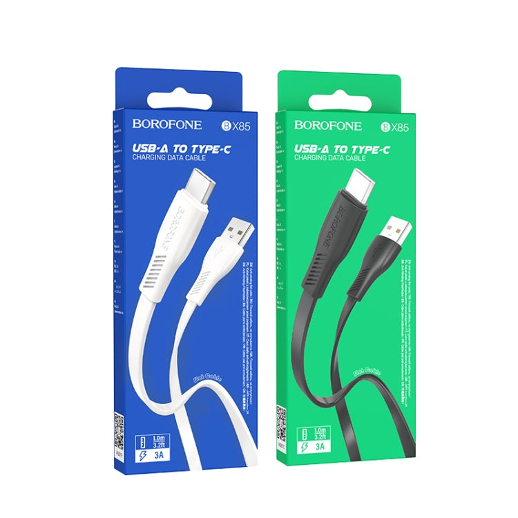 Borofone BX85 1m 3A USB to USB-C / Type-C Auspicious Charging Data Cable(White) -  by Borofone | Online Shopping UK | buy2fix