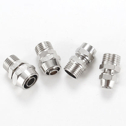 PC14-02 LAIZE Nickel Plated Copper Pneumatic Quick Fitting Connector -  by LAIZE | Online Shopping UK | buy2fix