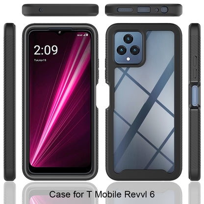 For T-Moblie Revvl 6 5G Starry Sky Solid Color Shockproof TPU Clear PC Phone Case(Black) - More Brand by buy2fix | Online Shopping UK | buy2fix