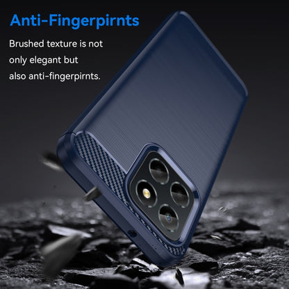 For Honor X6 5G Brushed Texture Carbon Fiber TPU Phone Case(Blue) - Honor Cases by buy2fix | Online Shopping UK | buy2fix