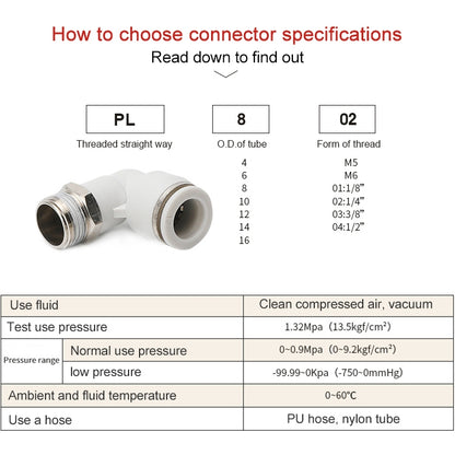 PL4-01 LAIZE 10pcs PL Elbow Pneumatic Quick Fitting Connector -  by LAIZE | Online Shopping UK | buy2fix