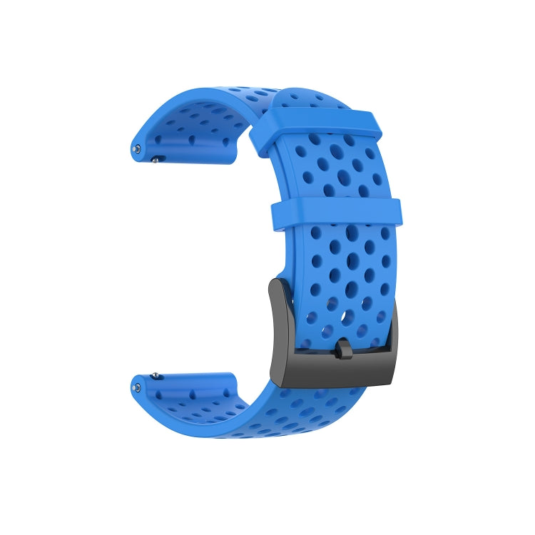 For Suunto 9 Breathable Silicone Watch Band, Exclude the Subject(Blue) - Smart Wear by buy2fix | Online Shopping UK | buy2fix