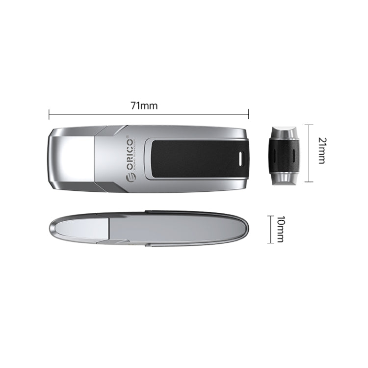 ORICO USB Flash Drive, Read: 260MB/s, Write: 70MB/s, Memory:128GB, Port:USB-A(Silver) - USB Flash Drives by ORICO | Online Shopping UK | buy2fix