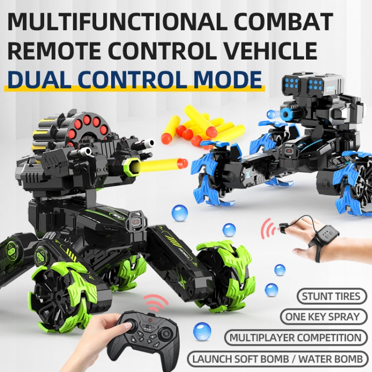 DM-518 Four-wheel Battle Blooming Tire Spray Remote Control Car, Specification:Dual Control Soft Bomb(Green) - RC Cars by buy2fix | Online Shopping UK | buy2fix