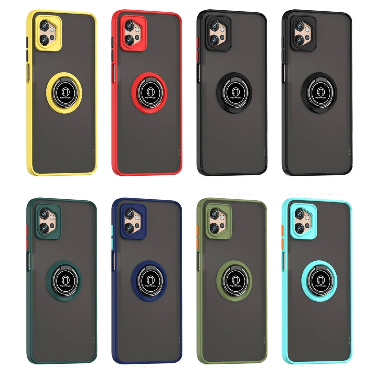 For Motorola Moto G32 Q Shadow 1 Series TPU + PC Phone Case with Ring(Royal Blue) - Motorola Cases by buy2fix | Online Shopping UK | buy2fix