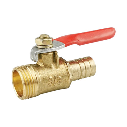 LAIZE Pneumatic Hose Connector Copper Ball Valve, Specification:Outside 3-Barb 10mm -  by LAIZE | Online Shopping UK | buy2fix