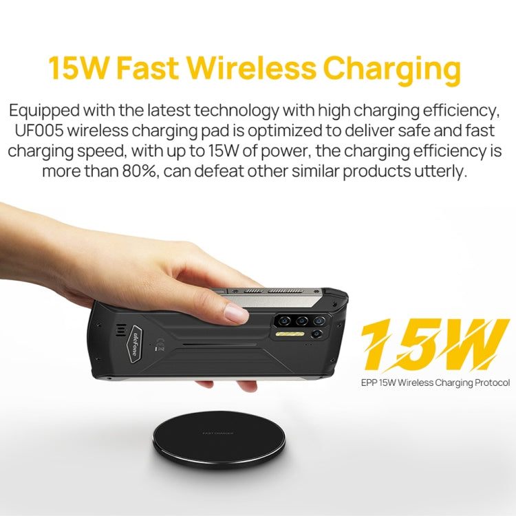 Ulefone UF005 15W Round Fast Charging Qi Wireless Charger(Black) - Wireless Charger by Ulefone | Online Shopping UK | buy2fix