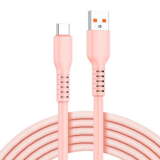 ADC-014 6A USB to USB-C/Type-C Liquid Silicone Data Cable, Length:2m(Pink) -  by buy2fix | Online Shopping UK | buy2fix