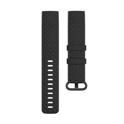 Color Buckle TPU Wrist Strap Watch Band for Fitbit Charge 4 / Charge 3 / Charge 3 SE, Size: S(Black) - Smart Wear by buy2fix | Online Shopping UK | buy2fix