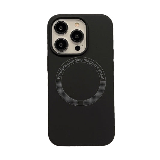 For iPhone 12 / 12 Pro Magsafe Magnetic Silicone Phone Case(Black) - iPhone 12 / 12 Pro Cases by buy2fix | Online Shopping UK | buy2fix