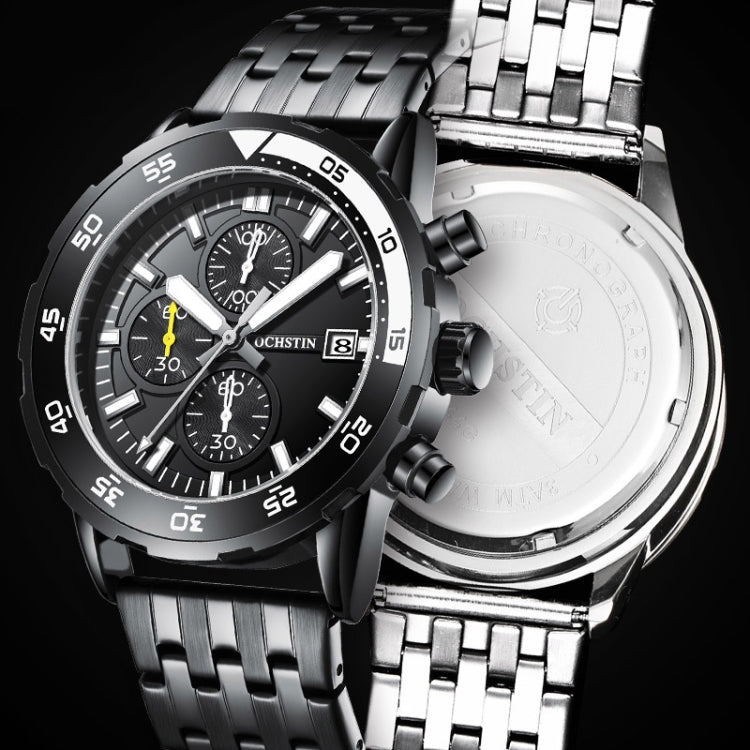 OCHSTIN 7252 Fashion Steel Strap Multifunctional Quartz Men Watch(Silver) - Metal Strap Watches by OCHSTIN | Online Shopping UK | buy2fix