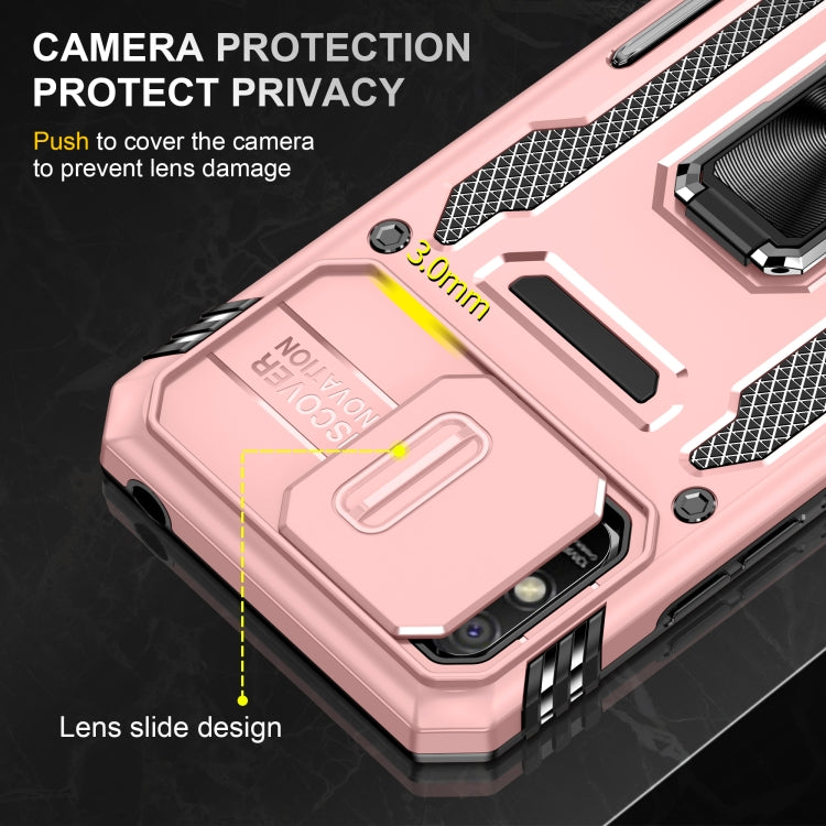 For Xiaomi Redmi 9A Armor PC + TPU Camera Shield Phone Case(Rose Gold) - Xiaomi Cases by buy2fix | Online Shopping UK | buy2fix