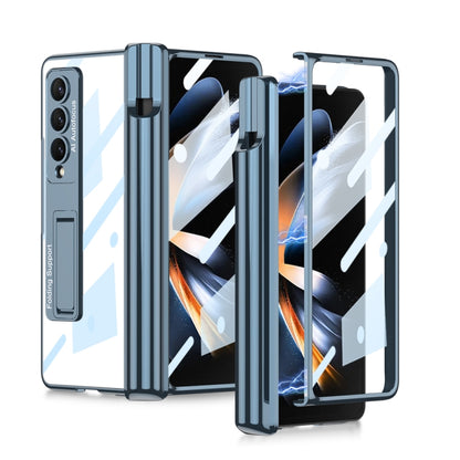For Samsung Galaxy Z Fold4 GKK Magnetic Fold Hinge Shockproof Phone Case with Pen Slots(Blue) - Galaxy Z Fold4 5G Cases by GKK | Online Shopping UK | buy2fix