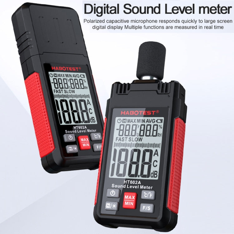 HABOTEST HT602 Multifunctional Digital Display Noise Decibel Tester - Consumer Electronics by buy2fix | Online Shopping UK | buy2fix