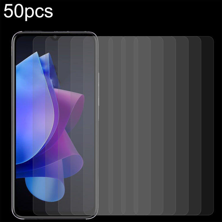 For TECNO Pop 7 Pro 50pcs 0.26mm 9H 2.5D Tempered Glass Film - Tecno Tempered Glass by buy2fix | Online Shopping UK | buy2fix