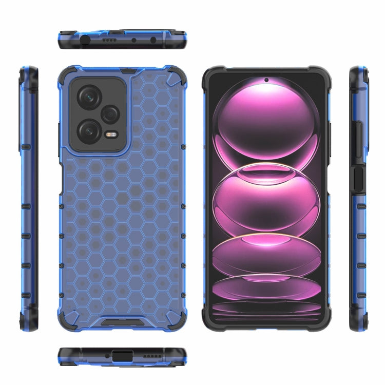 For Xiaomi Poco X5 Pro Shockproof Honeycomb PC + TPU Phone Case(Blue) - Xiaomi Cases by buy2fix | Online Shopping UK | buy2fix